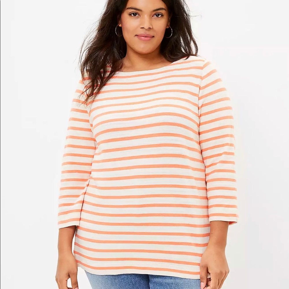 Plus size boatneck shirt